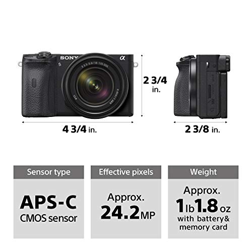 Sony A6600 Mirrorless Camera with 18-135mm Zoom Lens