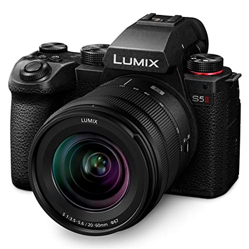 Panasonic LUMIX S5 II Mirrorless Digital Camera with Lumix S 20-60mm f/3.5-5.6 Lens Bundle with 128GB SD Card, Shoulder Bag, Extra Battery, 67mm Filter Kit, Cleaning Kit
