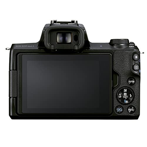 Canon EOS M50 Mark II Mirrorless Camera w/EF-M 15-45mm f/3.5-6.3 is STM + EF-M 55-200mm f/4.5-6.3 is STM + 420-800mm f/8.3 HD Lenses + 2X 64GB Memory + Case + Filters + Tripod + More (35pc Bundle)