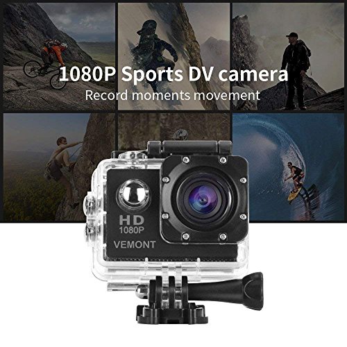 Vermont Full HD Action Camera with Wide-Angle Lens