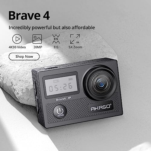AKASO Brave 4 4K Action Camera Bundle