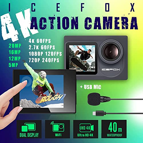 Ultra HD 4K Waterproof Action Camera - Dark Gray