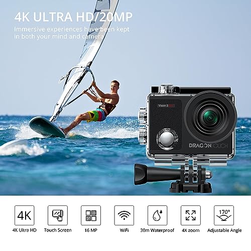 Dragon Touch 4K Underwater Action Camera - Pro Edition
