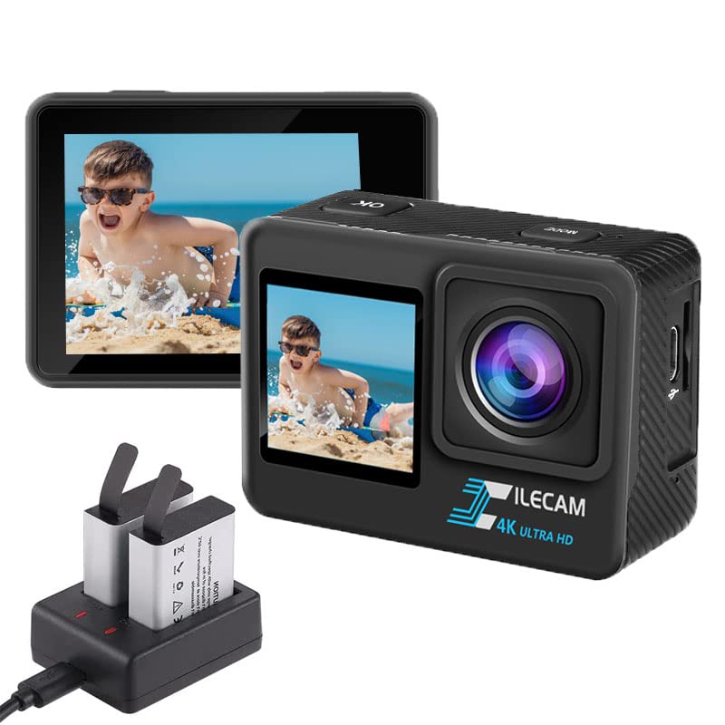 Xile 4K WiFi Waterproof Action Camera with Dual Screen