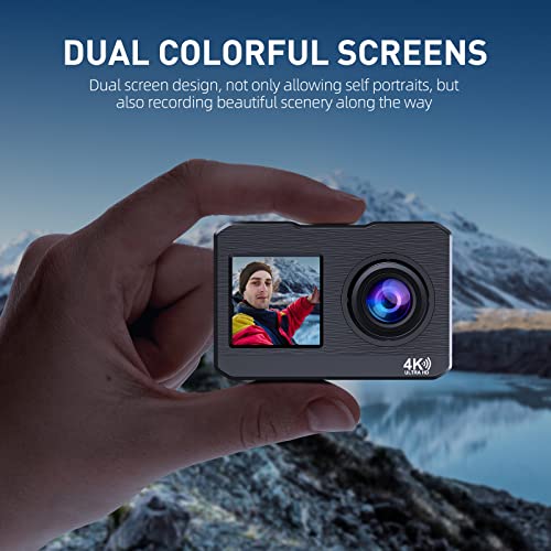 Adostob 4K30FPS Action Camera - Complete Accessories Kit