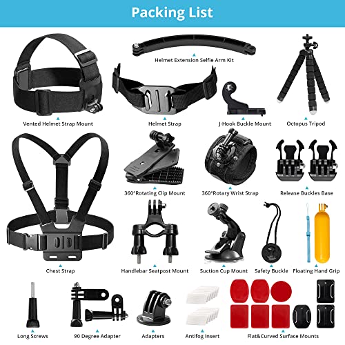 42-in-1 AKASO Action Camera Accessories Kit for Outdoor Sports