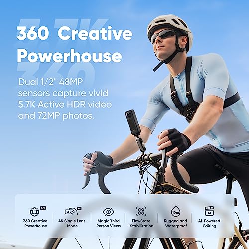 Insta360 X3 Bike Kit - Waterproof 360 Camera