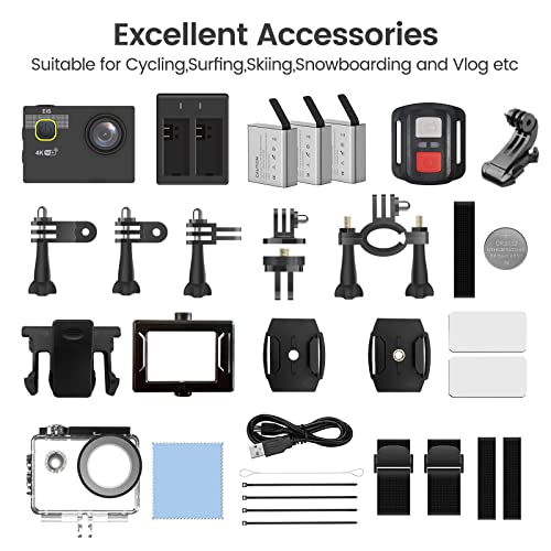 AKAIRIO 4k Action Sports Camera + Accessories Kit