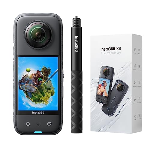 Insta360 X3 Waterproof 360 Camera - Selfie Stick Kit