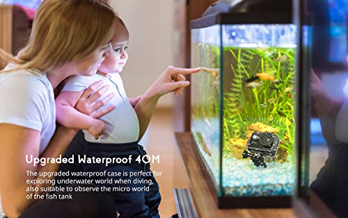 COOAU 4K WiFi Action Camera + Mic & Remote Control