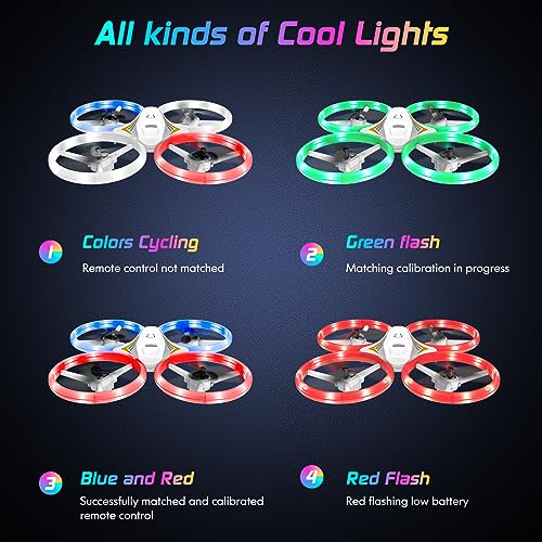 Colorful LED Mini Drone - Easy Beginner Flying