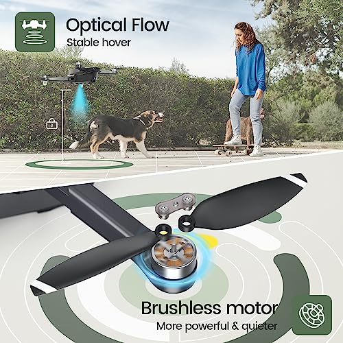Holy Stone GPS Drone with 4K Camera for Adults, HS175D RC Quadcopter with Auto Return, Follow Me, Brushless Motor, Circle Fly, Waypoint Fly, Altitude Hold, Headless Mode, 46 Mins Long Flight