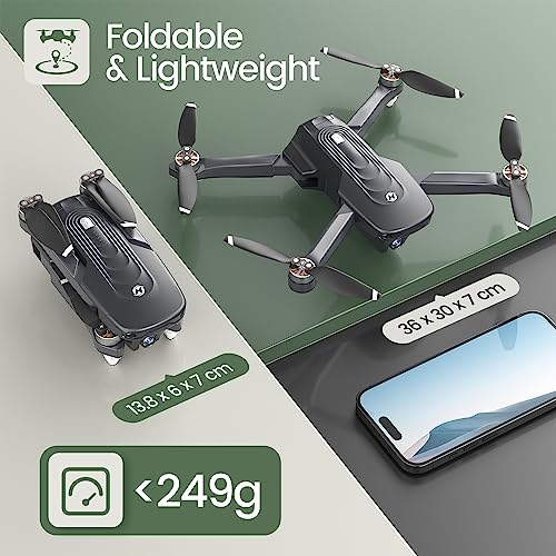 Holy Stone GPS Drone with 4K Camera for Adults, HS175D RC Quadcopter with Auto Return, Follow Me, Brushless Motor, Circle Fly, Waypoint Fly, Altitude Hold, Headless Mode, 46 Mins Long Flight