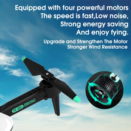 TizzyToy Drone with Camera 4K for adults, WiFi FPV RC Quadcopter with Gesture Control, 3D FlipFoldable Mini Toys Gifts for Kids Beginners with LED Lights, Headless Mode,One Key Start Mode
