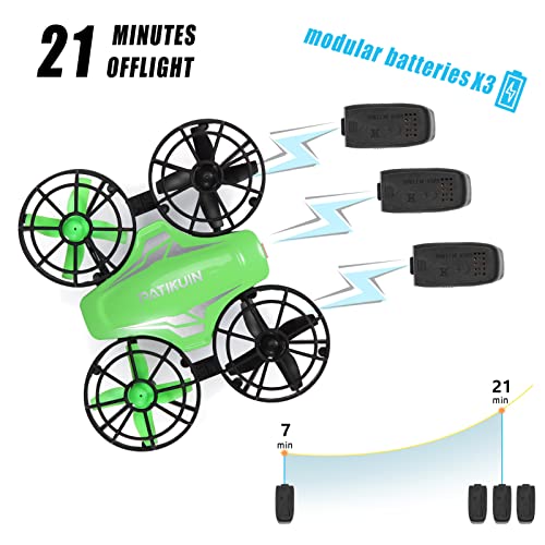 Beginner Friendly Mini Drone, 3 Batteries, Headless Mode