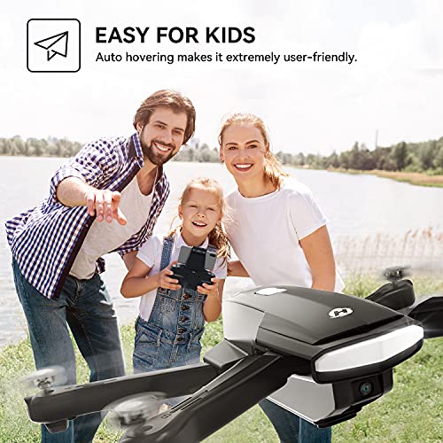 HS260 Drone: Adjustable HD Camera, Foldable Quadcopter (Black)