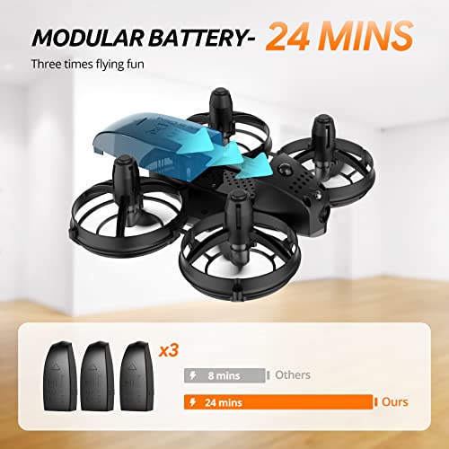 TOMZON A24W Mini Drone with Camera for Kids Adults 1080P, FPV Kids Drone with Battle Mode Throw to Go, Small RC Quadcopter Gravity Mode, 3D Flip, Self Spin, Circle Fly, One Key Start 3 Battery 24 Mins