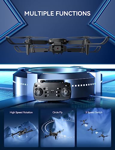 Drones with Camera for Adults Beginners Kids, Foldable E88 Drone with 1080P HD Camera, RC Quadcopter - FPV Live Video, Altitude Hold, Headless Mode, One Key Take Off/Landing, APP Control (E88)