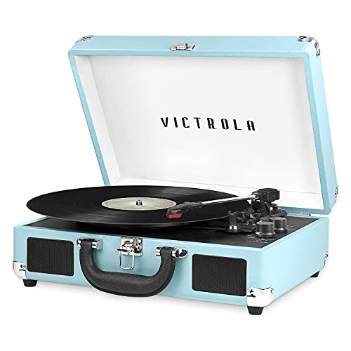 Turquoise Victrola Portable Record Player with Bluetooth