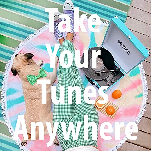 Turquoise Victrola Portable Record Player with Bluetooth