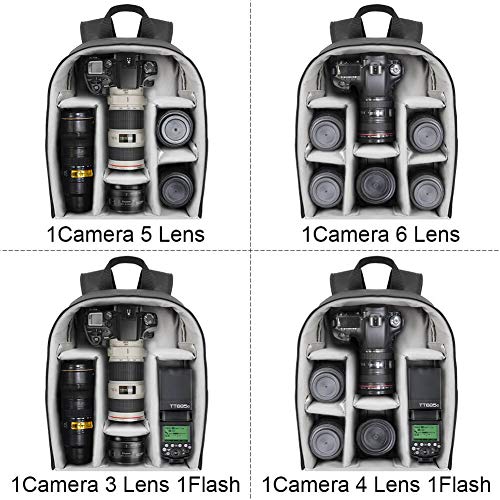 CADeN Camera Backpack Bag Professional for DSLR/SLR Mirrorless Camera Waterproof, Camera Case Compatible for Sony Canon Nikon