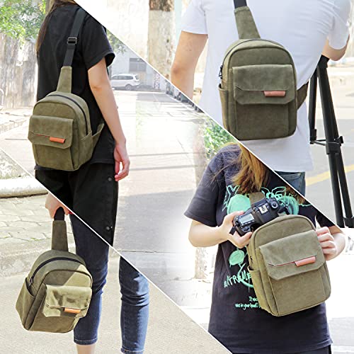 Canvas Waterproof DSLR Bag for Nikon Sony Photographers