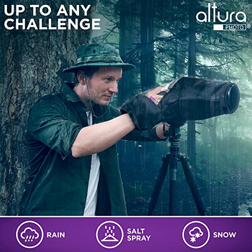 Altura Photo Professional Camera Rain Cover for Canon Nikon Sony DSLR & Mirrorless Cameras - Altura Photo Camera Accessories for Photography Rain Gear