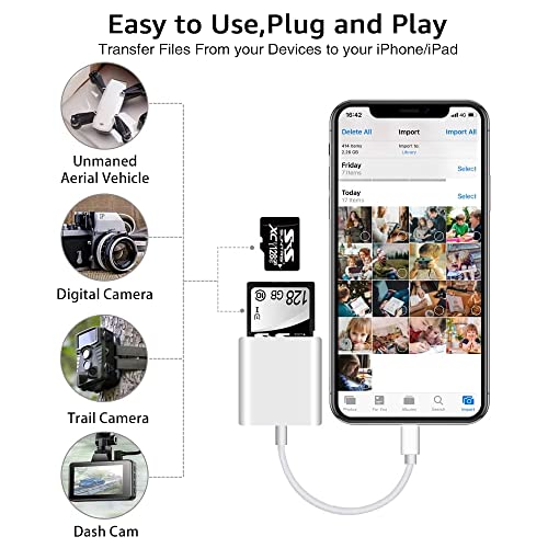 Plug and Play iPhone iPad Camera Memory Card Reader