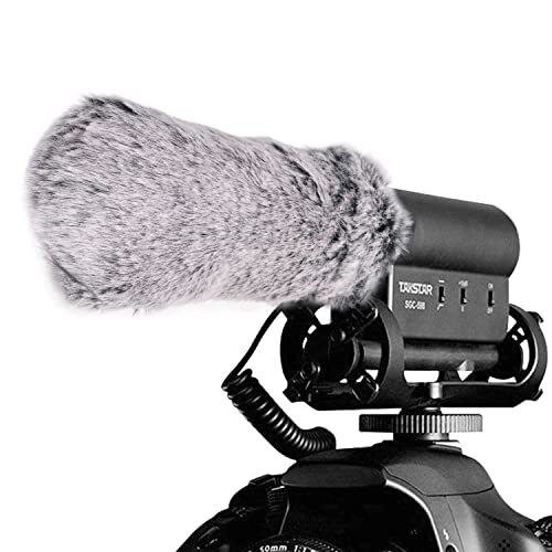 SGC-598 Interview Shotgun Microphone with Windscreen Muff, Cardioid Directional Condenser Video Mic for DSLR Camera Nikon Canon Camcorder, Sony Mirrorless Cameras