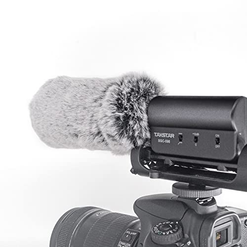 SGC-598 Interview Shotgun Microphone with Windscreen Muff, Cardioid Directional Condenser Video Mic for DSLR Camera Nikon Canon Camcorder, Sony Mirrorless Cameras