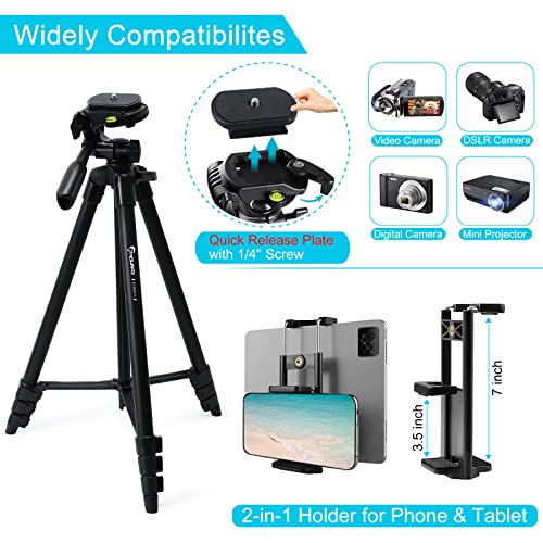 Endurax 60'' Camera Tripod for DSLR and Phone