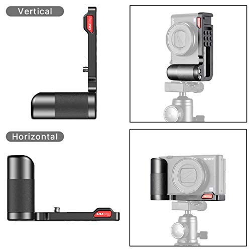 ZV-1 Camera Handle Grip Bracket for Sony ZV-1 Camera, Support Vertical Tripod Mount YouTube Video Shooting ZV1 Vlogging Accessories, w Base Microphone/Fill Light Extension Cold Shoe Mount