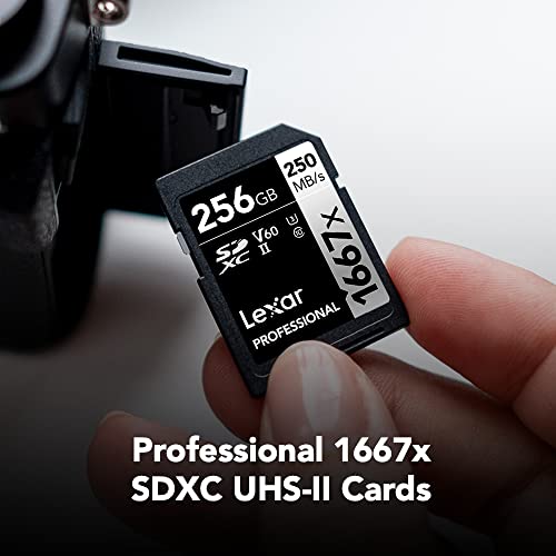 Lexar Professional 1667x 128GB SDXC UHS-II/U3 Card (LSD128CBNA1667) For Camera