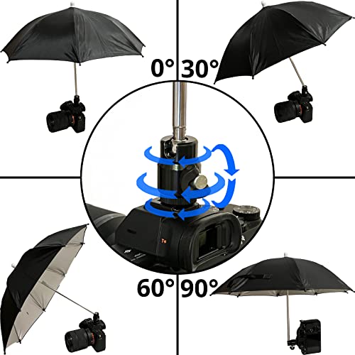 Hot Shoe Umbrella/Sunshade, Protects Camera from Rain, Bird Droppings, Sunlight, Snow, Camera Umbrella, Waterproof Camera Accessory