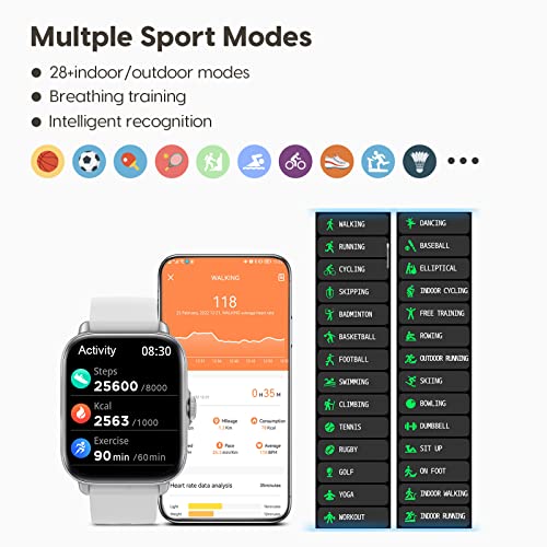 Smartwatch with Voice Assistant and 150+ Faces