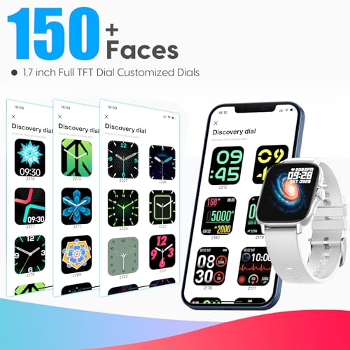 Smartwatch with Voice Assistant and 150+ Faces