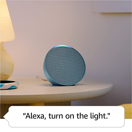 Compact Amazon Echo Pop smart speaker with Alexa, Charcoal