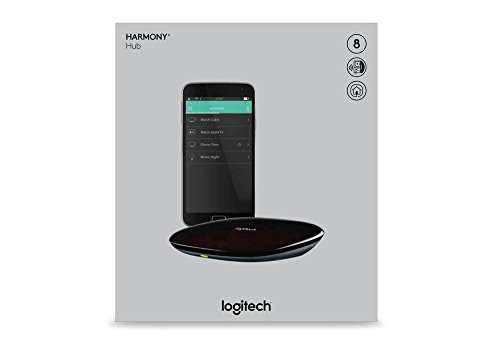 logitech 915-000238 Harmony Home Hub for Smartphone Control of 8 Home Entertainment and Automation Devices (Renewed)