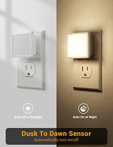 JandCase Night Lights Plug into Wall 2 Pack