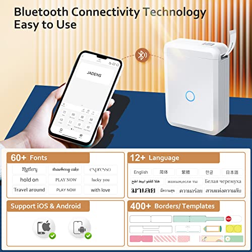 Portable Bluetooth Label Printer for Home Office Organization