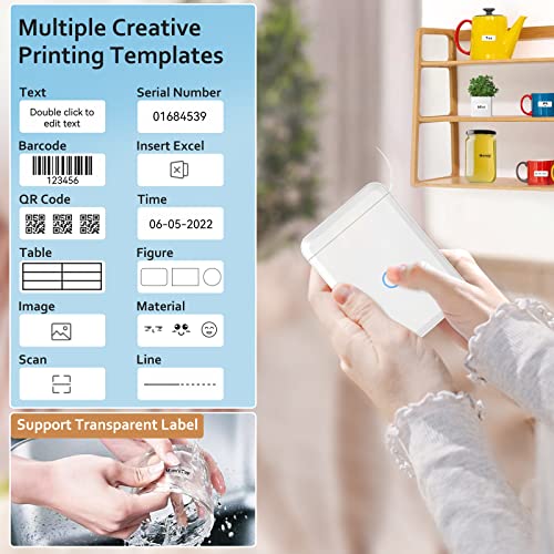 Portable Bluetooth Label Printer for Home Office Organization