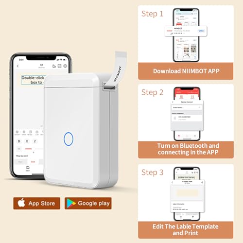 Portable Bluetooth Label Printer for Home Office Organization