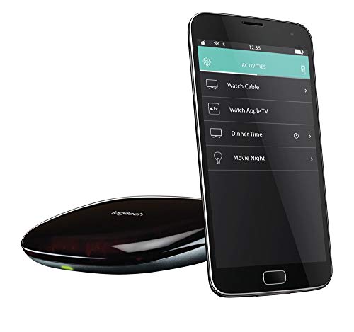 logitech 915-000238 Harmony Home Hub for Smartphone Control of 8 Home Entertainment and Automation Devices (Renewed)
