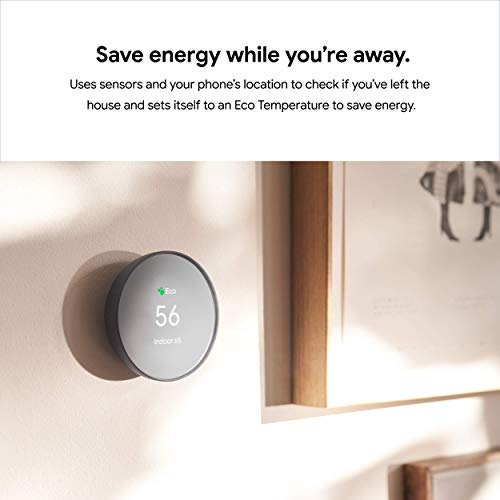 Google Nest Smart Thermostat - Programmable Wifi - Charcoal