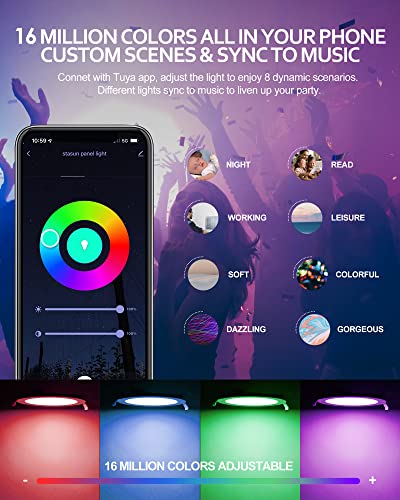 Smart Color-Changing Recessed Lights with Alexa Compatibility