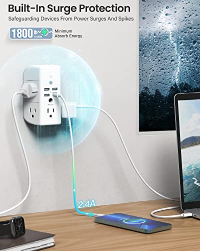 3-in-1 Wall Outlet Extender with Night Light