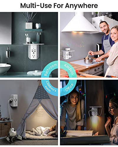3-in-1 Wall Outlet Extender with Night Light