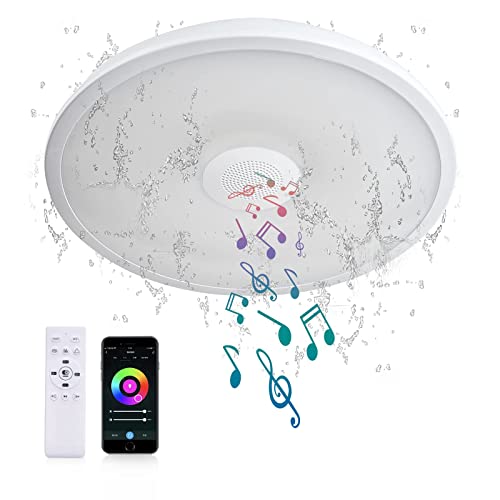 ASALL Smart Waterproof LED Ceiling Light Speaker, RGB