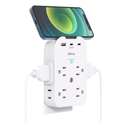 Mifaso Wall Surge Protector with 8 Outlets 1800J