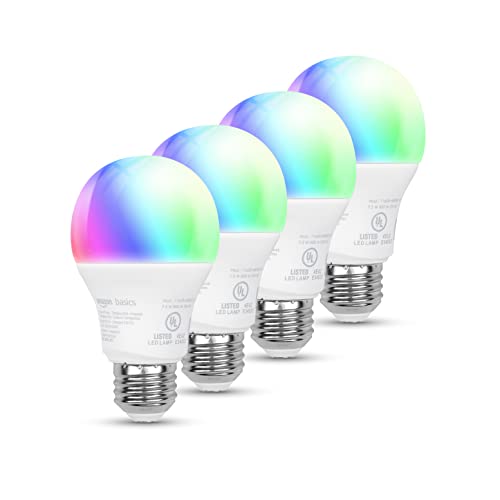 Color-changing Smart LED Light Bulb 4-Pack, Works with Alexa